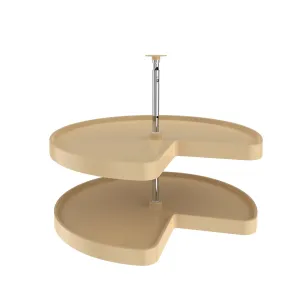 Rev-A-Shelf / LD-2472-32-15-1 / Polymer Kidney-Shaped 2-Shelf Lazy Susan for Corner Base Cabinets