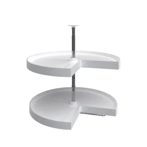 Rev-A-Shelf / LD-2942-28-11-1 / Polymer Pie-Cut 2-Shelf Lazy Susan for Corner Base Cabinets