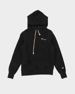 00s Champion Reverse Weave Black Hoodie - S