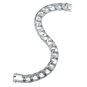 Belleville Chunky Chain Silver CZ Statement Bracelet