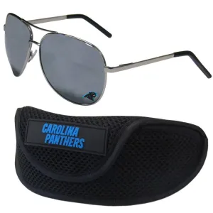 Carolina Panthers Aviator Sunglasses and Sports Case