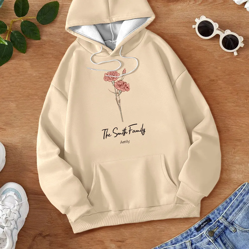 Custom Birth Flower Bouquet Sweatshirt Personalized Birth Flower Sweater Gifts for Mum