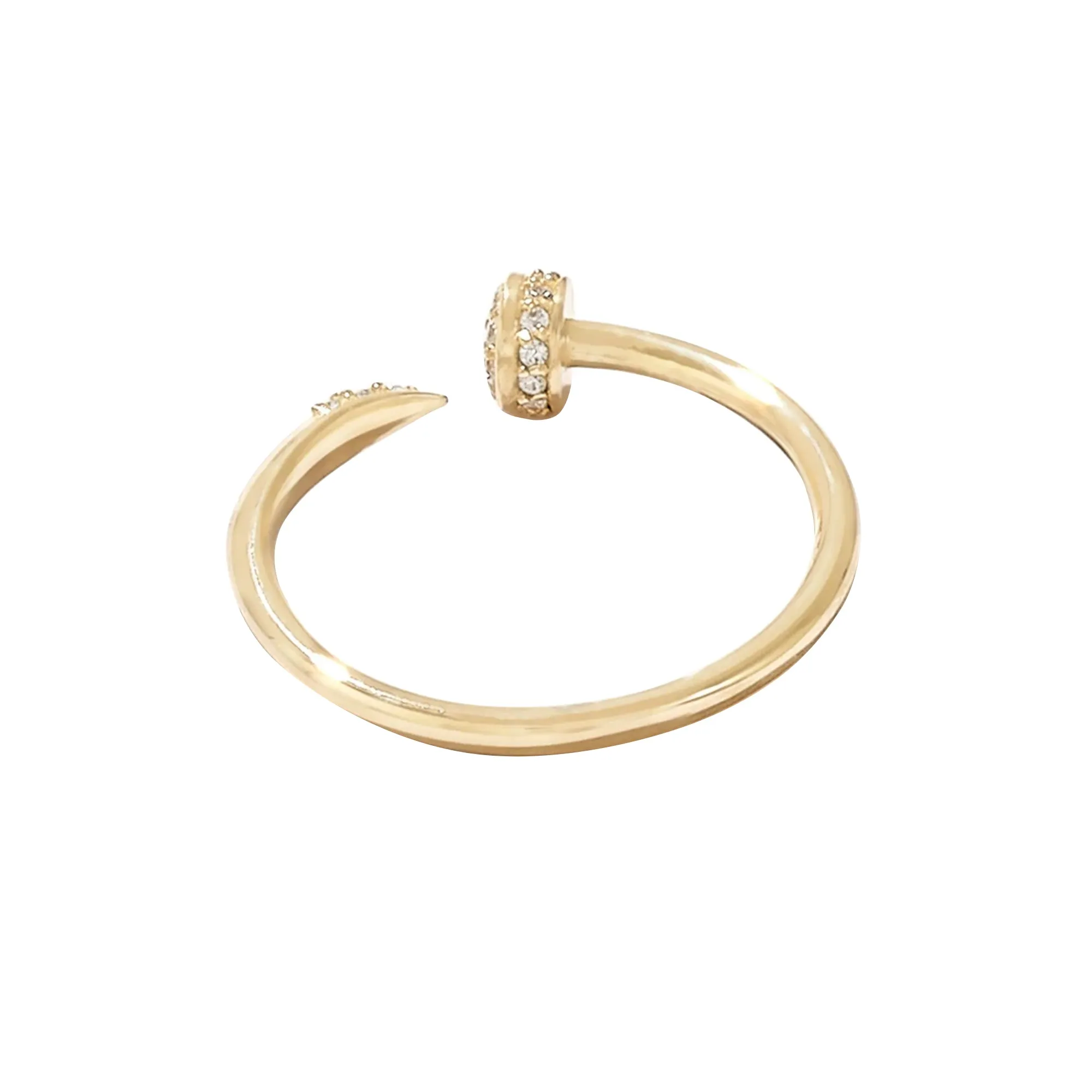 Diamond Nail Ring in Gold