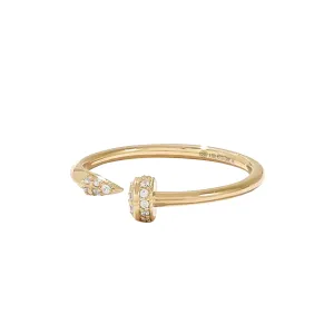 Diamond Nail Ring in Gold