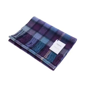 Edinburgh 100% Lambswool Tartan Scarf Artillery Check Navy