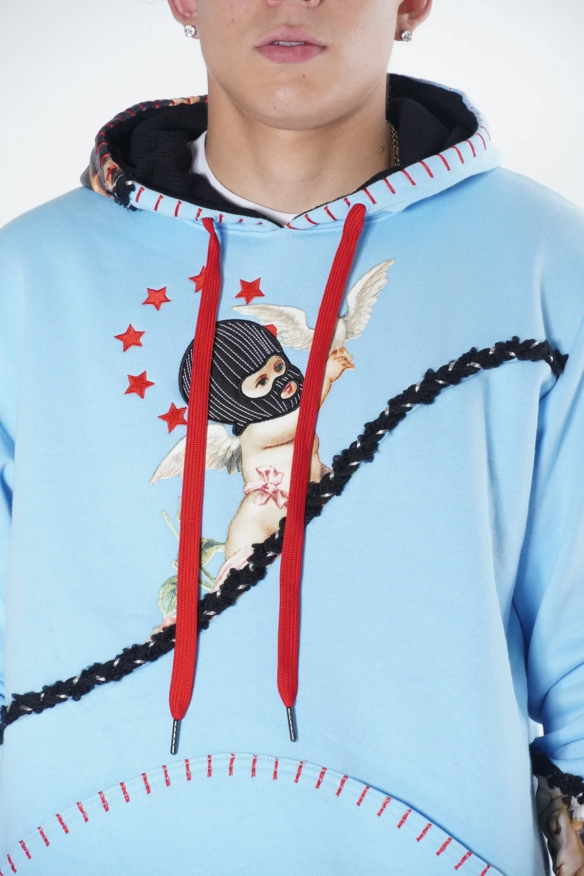 F5107 Frost Angel Pullover Hoodie - Blue