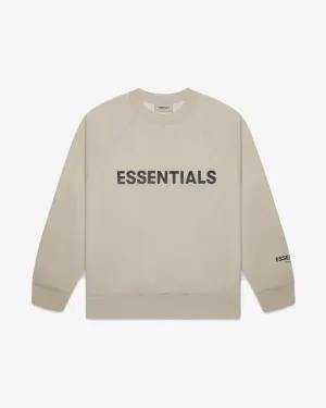 FOG ESSENTIALS SS20 SILICON APPLIQUE LOGO KHAKI OLIVE CREWNECK