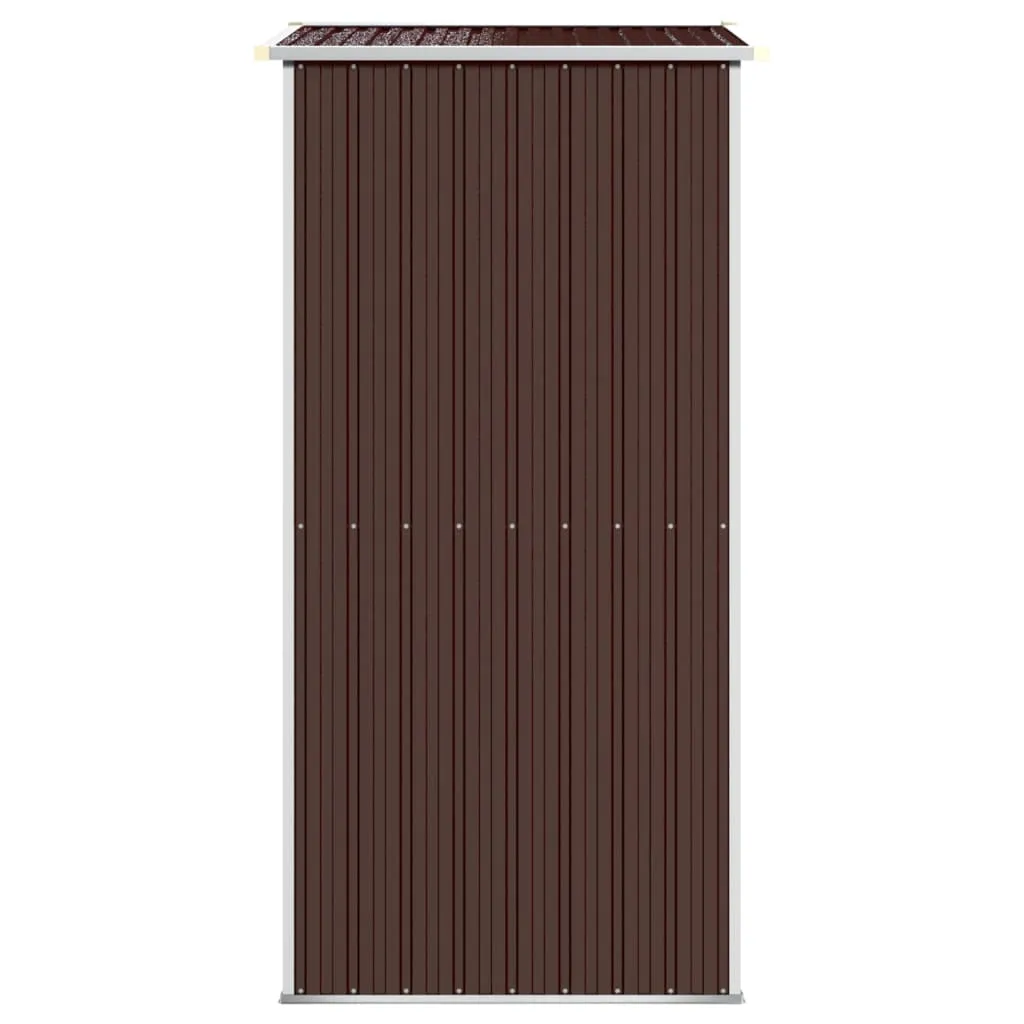 Garden Shed Dark Brown 192x108x223 cm Galvanised Steel