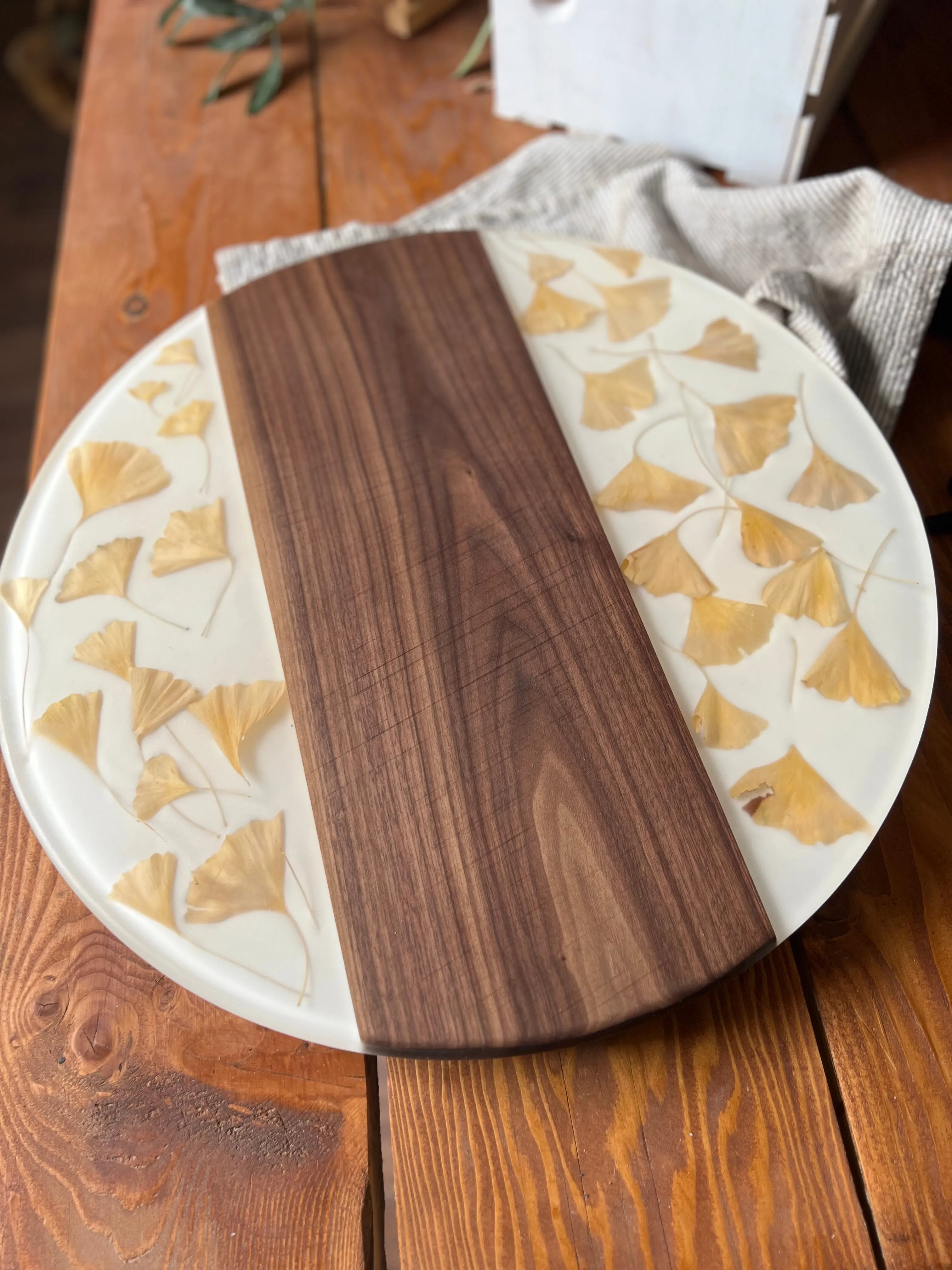 Ginkgo & Walnut Lazy Susan