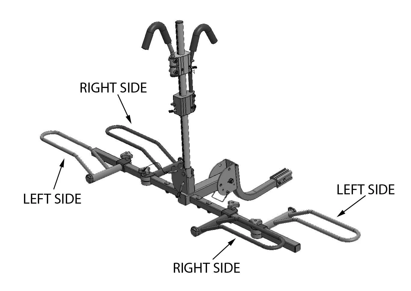 Left Side Recumbent Wheel Holder