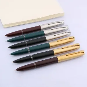 Luxury Brand Black Green Stainless Steel Fine Fountain Pen