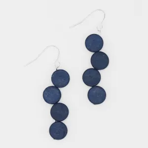 Elegant Navy Eva Dangle Earrings