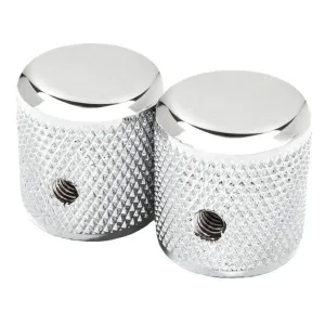 Pure Vintage '58 Telecaster® Knurled Knobs, (2), Chrome/Aluminum