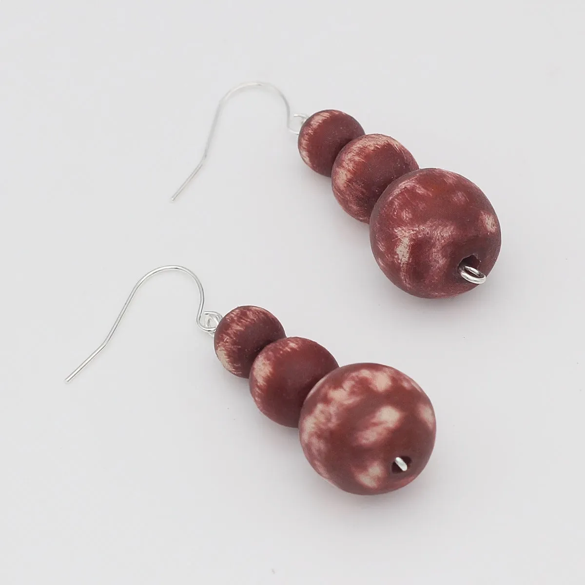 Red Marbled Zahara Earring