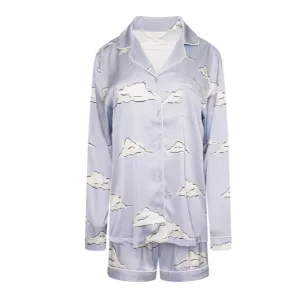 Satin Stretch Short  PJ- Lilac Cloud