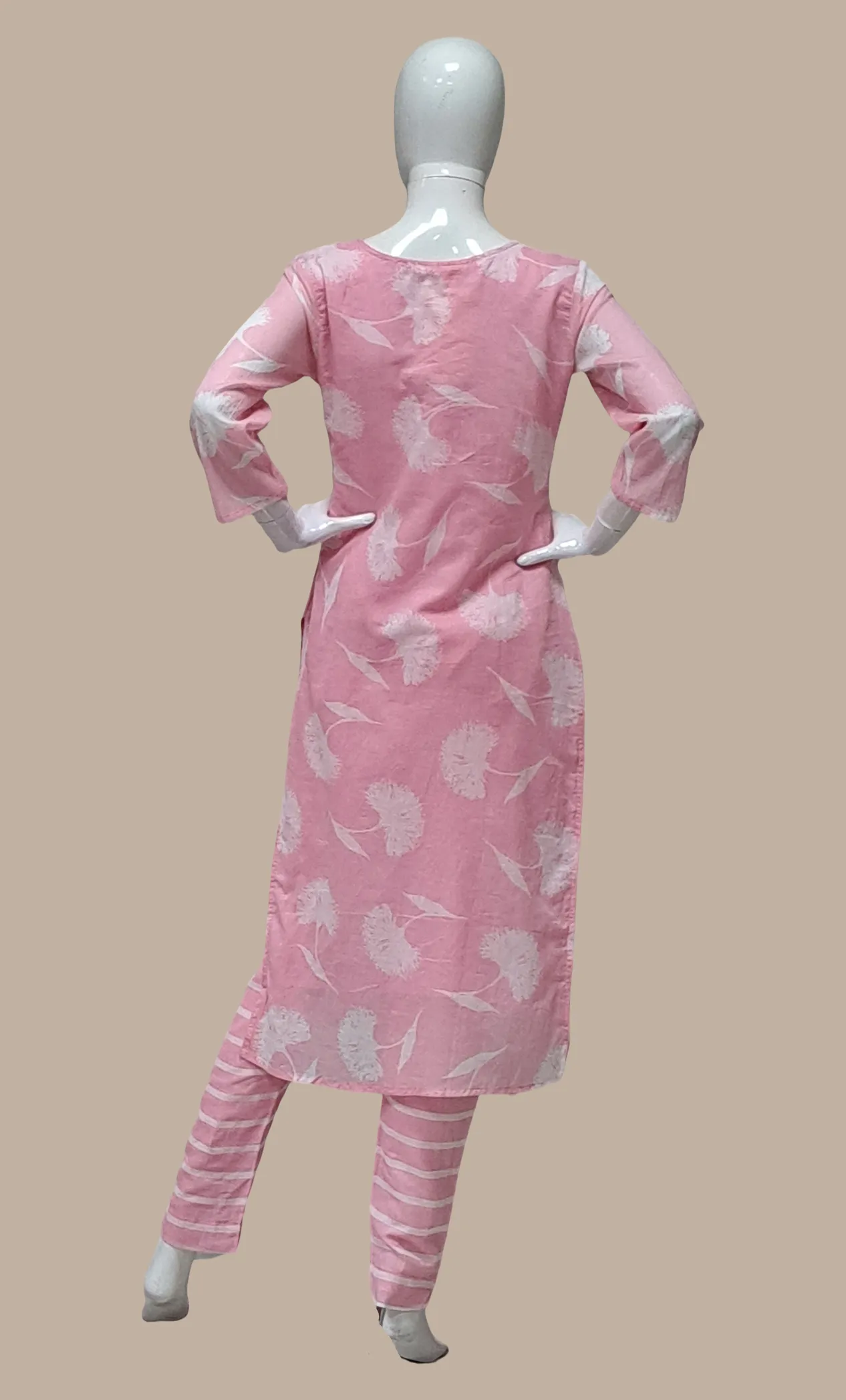 Soft Pink Printed Cotton Leisure Set