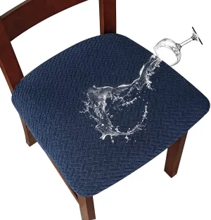 Solid Color Stretchable Dining Chair Seat Cover