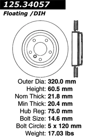 Stoptech 01-06 BMW 330Ci/02-05 330i/330xi Cryo Rear Premium High-Carbon Rotor