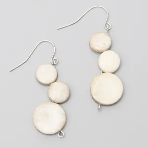 Triple Bead Ivory Taylor Earrings