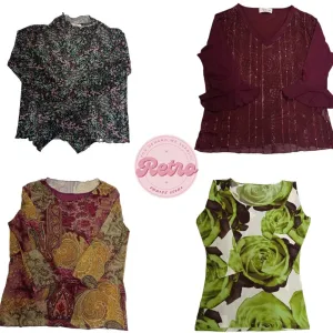 Vintage Vibes Tops: 10 Pcs